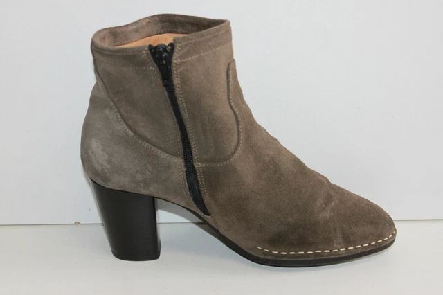 PLDM Bottines Boots Daim Marron Taupe à Talons T 39 BE