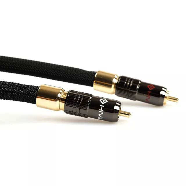 HiViLux Referenz HIFI NF Cinch/RCA Kabel OCC/SCC Ø=14mm für Stereopaar 2x1,0m 1m 2