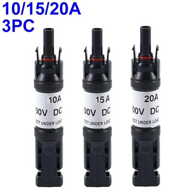 Pannello Solare Inline Portafusibile Diodo Cavo Connettore Splitter Tools Kit