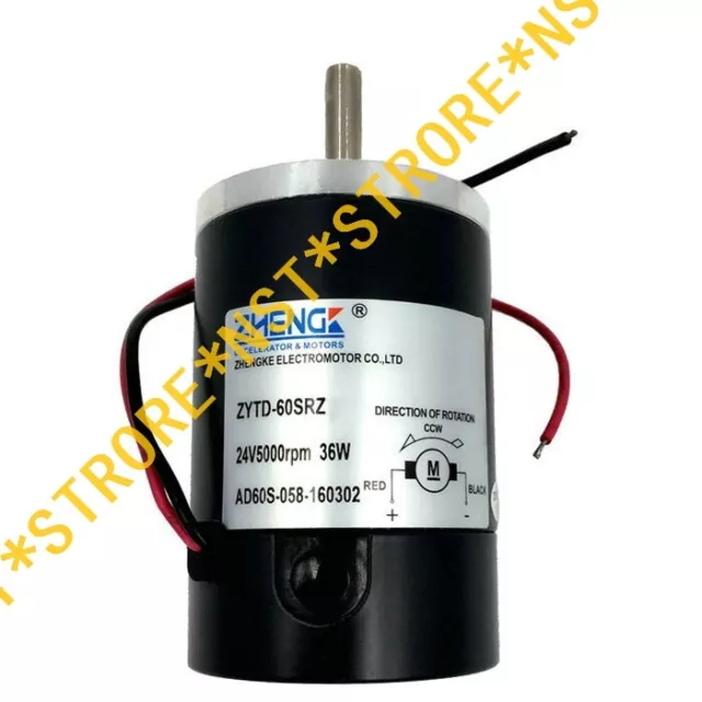 1Pcs New Micro DC motor double ball bearing ZYTD-60SRZ-R1 DC12V DC24V 5000rpm