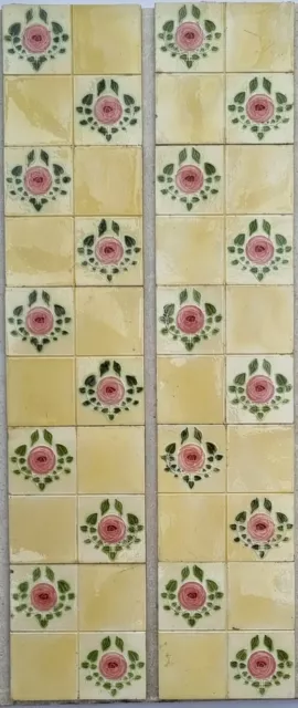 10 Unique Antique Art Nouveau 6"x 6" Victorian Tile Minton Mackintosh Rose