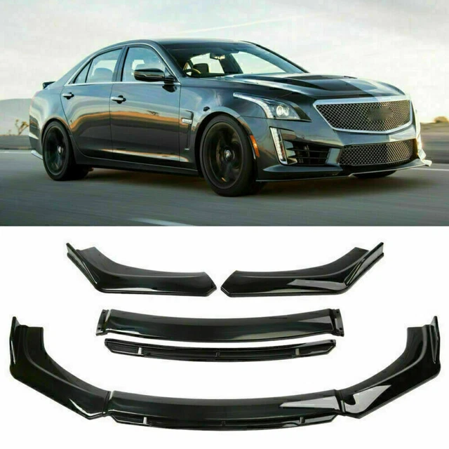 Front Bumper Lip Spoiler Lower Chin Gloss Black Fit for Universal Car Models