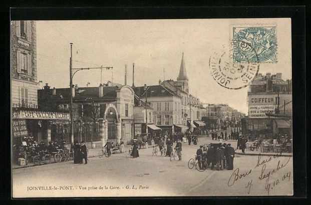 CPA Joinville-le-Pont, view taken from the 1904 station