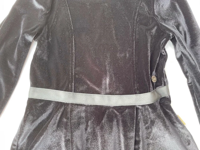 Abito da ragazza Vingino nuovo con etichette, colore nero intenso, età 12 anni, velluto, prezzo di ricambio £52 3