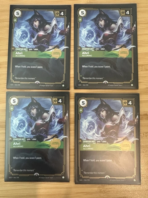 RIFTBOUND AHRI ALLURING Launch Promo OGN 066/298 League of Legends ...