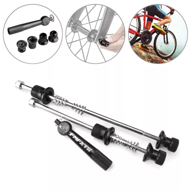 MTB Road Bike Quick Release Skewers Wheel Locking Security Anti Theft Skewer Set