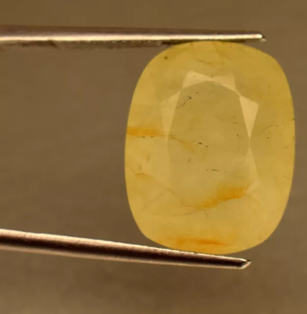 Natural Golden Yellow Beryl Heliodor Certified Cushion Cut 17.60 Ct Loose Gem