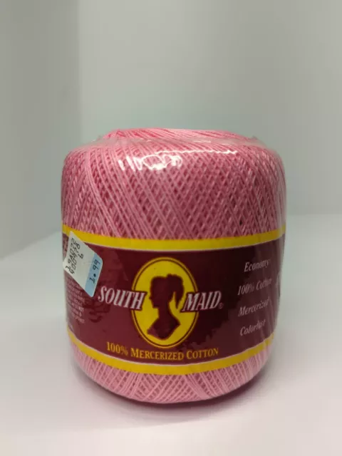 Abrigos de crochet South Maid 350 yardas hilo de algodón talla 10 493 rosa francesa