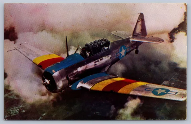 Postcard North American SNJ-4 Scout Trainer Aircraft U.S. Navy