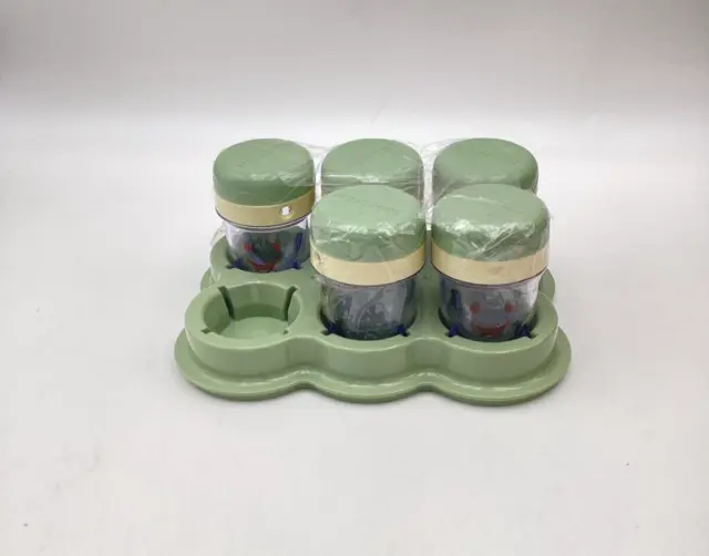 5 Replacement Magic Baby Bullet Food Processor Date Dial Storage Cups Containers