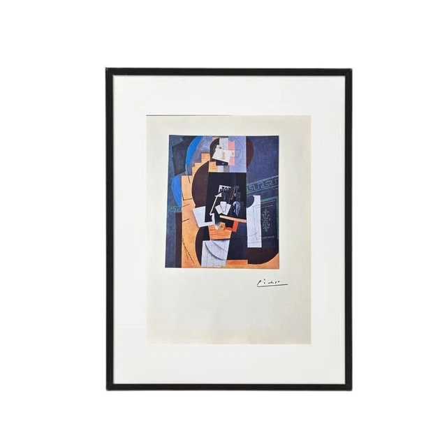 Pablo Picasso Original - Card-Player - Hand Tipped Color plate print - Signed