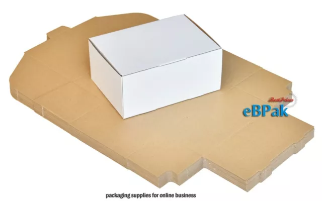 100x Mailing Box 150 x 100 x 75mm Diecut White Shipping Carton B18 3