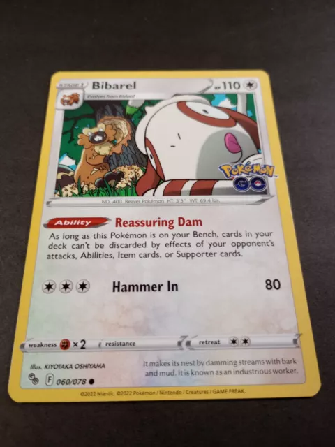 Pokemon Go Bibarel Common Card 060/078 NM