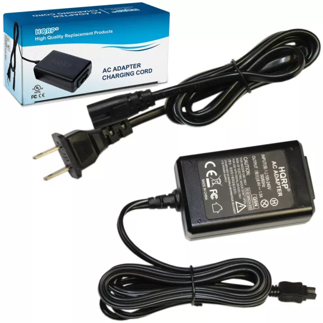 HQRP AC Adapter for Sony Handycam DCR-SX45 DCR-SX50 DCR-SX45E DCR-SX50E