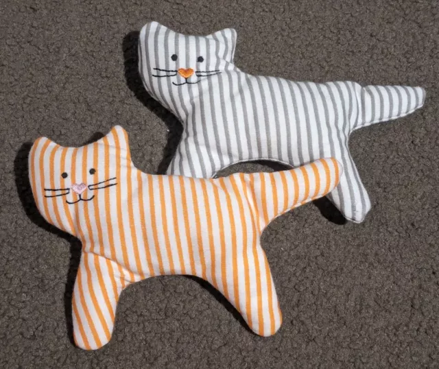 IKEA LEKA CAT Plush Rattle Kitten Stuffed Comforter Baby Toys Orange Grey Stripe 5.00 PicClick AU