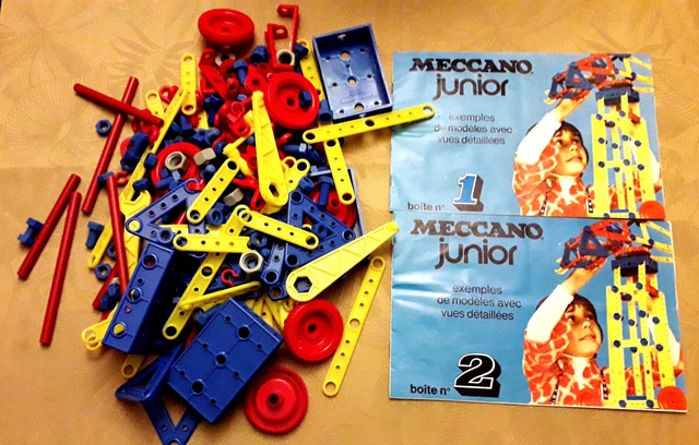 [ Vintage 80] Gros lot Meccano Junior Années 80 + 2 notices, très bon état