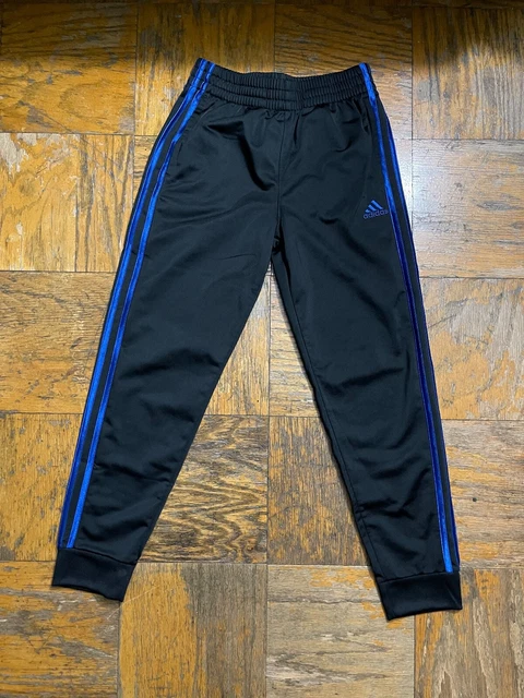 Adidas Black & Blue Athletic Pants, Youth 10-12, New
