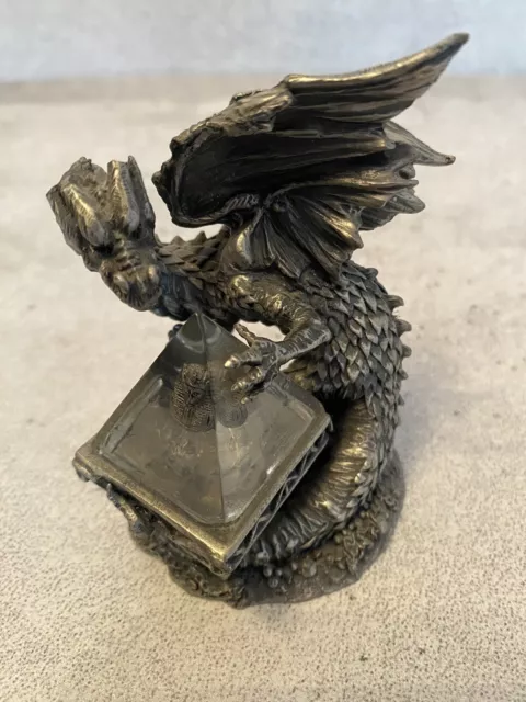 Myth &Magic Tudor Mint Pewter Collectible Figure The Magical Pyramid Dragon 3929