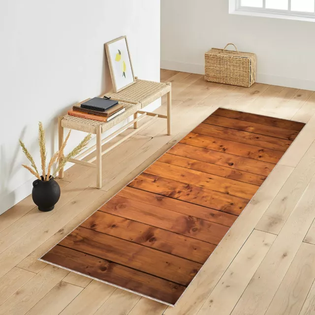 Wooden Look Runner, Wooden Patterned Hallway, Entry Hallway, Kitchen Runner, Ent 3