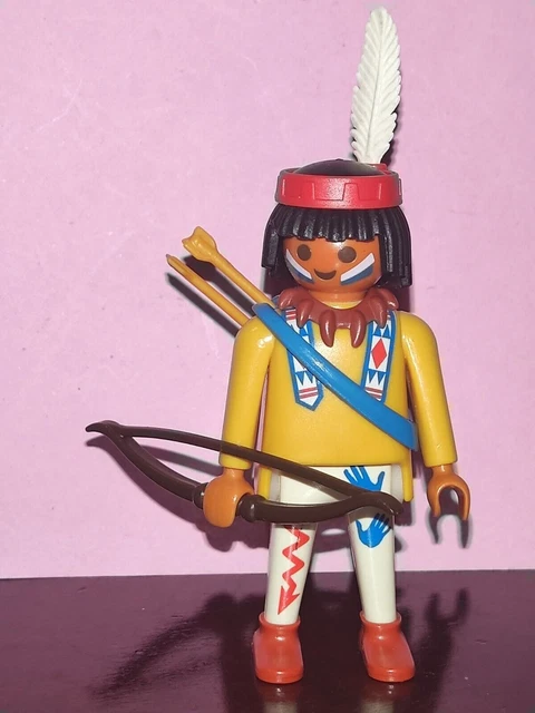PLAYMOBIL FIGURE INDIGENOUS Indian Warrior Indians Warriors West Western Reserve EUR 5,45 