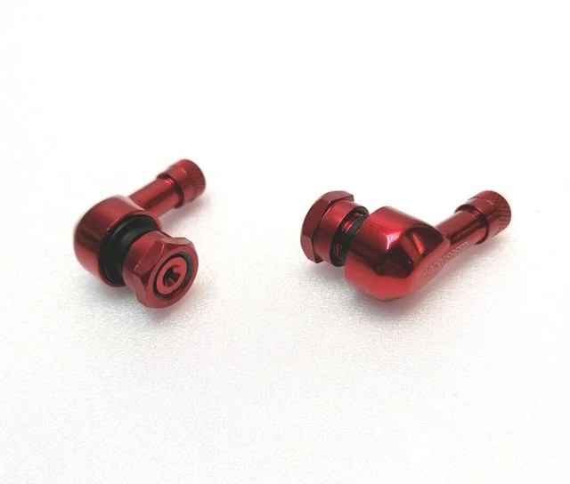 Paire De Valves Coudées Alu – Diamètre 11,3 Mm – Pour Jantes Moto Yamaha, Suzuki, Kawasaki, Honda