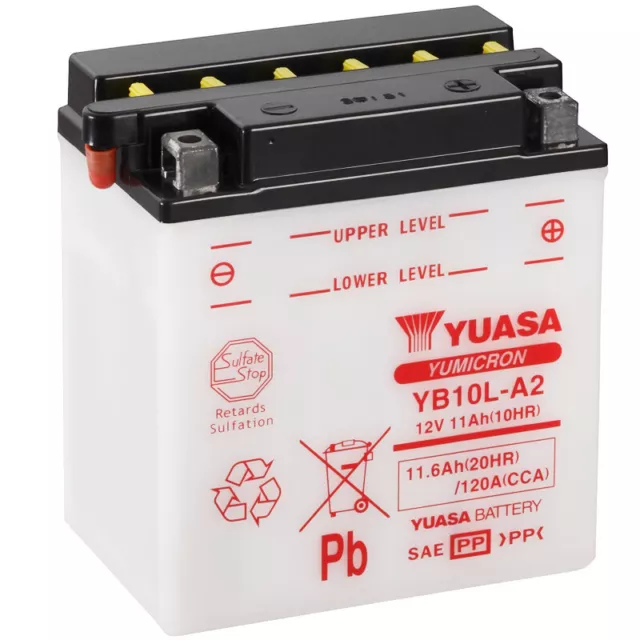 Bateria yuasa yb10l-a2 combipack convencional moto motor repuestos ciclomotor