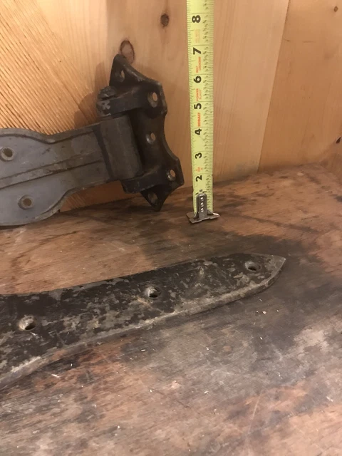 vintage pair of 16”Strap Hinges Cast Metal  for Barn Door, Gates etc. 5
