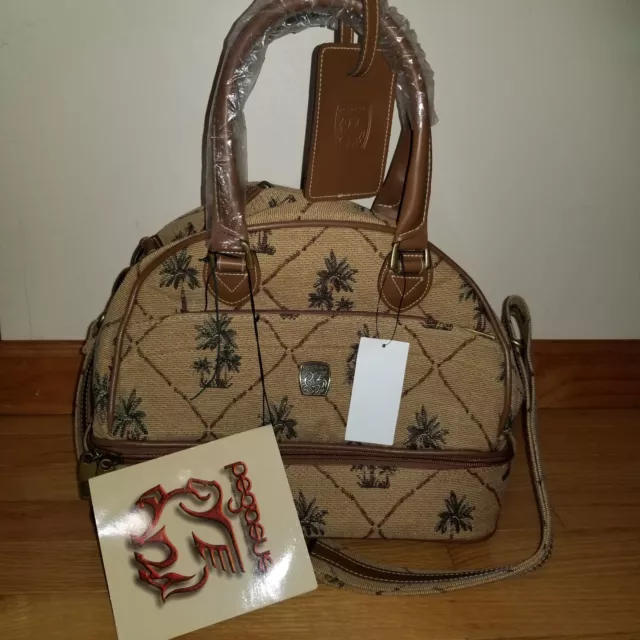 Vintage Pegasus Shoulder Bag Palm Trees Carry On Makeup NEW w/ Tags