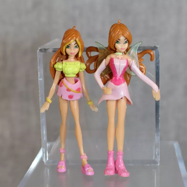 WINX CLUB MATTEL Fashion Doll Magical Minis 2x Flora Figure Set Complete