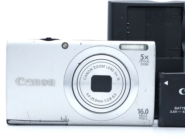 CANON POWERSHOT A2400 IS Silver 16.0MP 5x Zoom Compact
