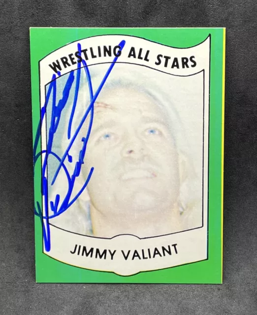 1982 Wrestling All Stars Series B Jimmy Valiant Autograph Card w/JSA Sticker COA