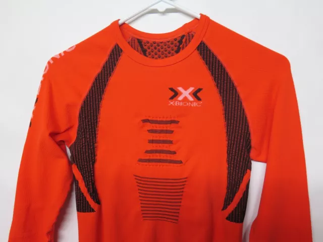 Camiseta deportiva naranja manga larga de manga larga de X-Bionic para hombre talla S XBionic ciclismo 2