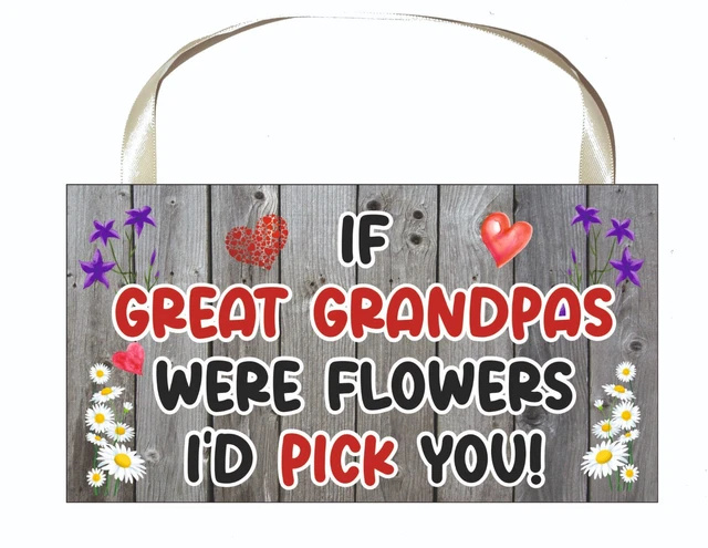Tolles Opa-Plakette - Wenn große Großväter Blumen wären, würde ich dich auswählen - lustiges Geschenk 2