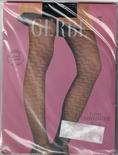 Collant Gerbe Chamade Chocolat Ou Ecru - Édition Limitée - 2 Tailles Au Choix - Soie Et Élasthanne - Neuf Étiqueté