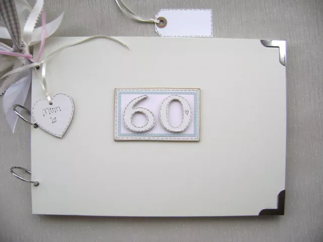 Personalisiertes 60. Geburtstag Pink A4 Grösse. Fotoalbum/Sammelbuch/Gedächtnis/Gästebuch.