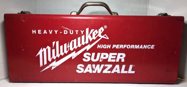 VINTAGE MILWAUKEE SAWZALL Metal Storage Box BOX ONLY $10.00 - PicClick