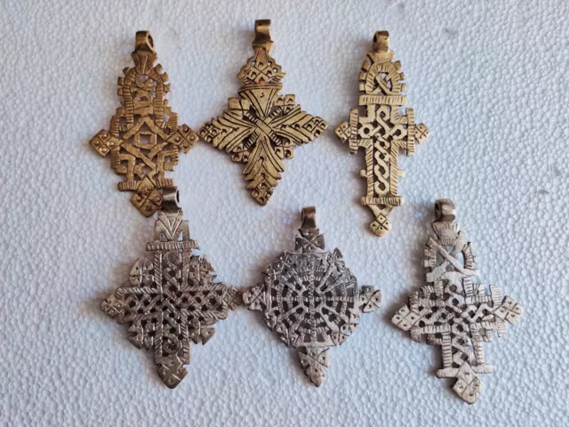 Large Handmade Ethiopian Orthodox Coptic Christian Cross Pendants Africa