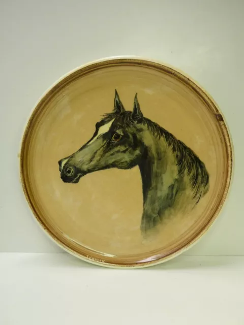 Australian Pottery Wall Plate Hand Painted Horse Signed J.fraser & Guy Boyd