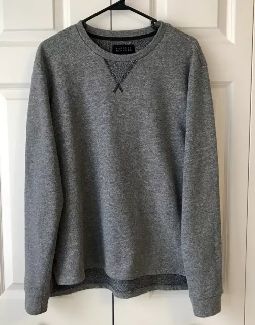 Barneys New York - Cotton Blend - Long Sleeve Sweater/Sweatshirt - Medium - Gray