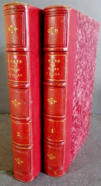 George SAND - L'Homme de Neige - Edition Originale Hachette 1859 - 2 vol. reliés