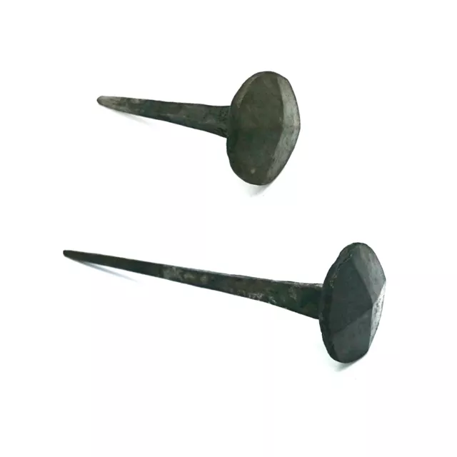 2", 3", 4" Handmade Nails Rose Head Hand Forged Blacksmith Hammered Wall Nails
