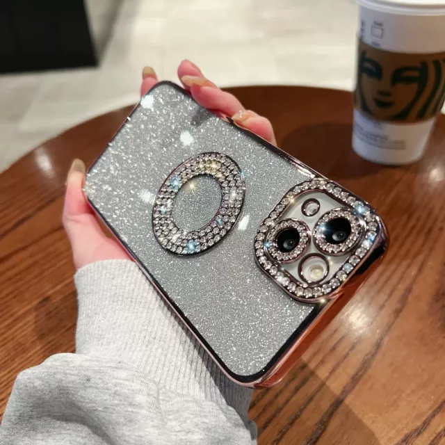 Diamond GLITTER Case For iPhone 15 14 13 12 11 Pro Max plus Bling Phone Cover