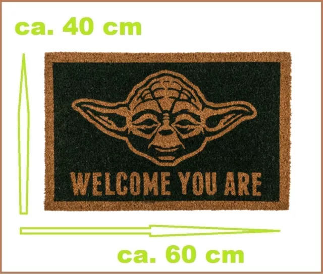Yoda-Star-Wars-Fußmatte-Schmutzfangmatte-Fußabtreter Kokosmatte 60x40 CM