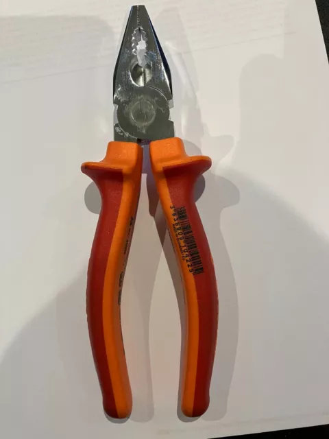 UNIOR Red 406/1VDEBI Fully insulated combination pliers 180mm