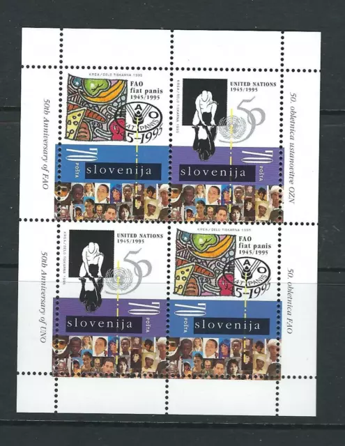 SLOVENIA 1995 UN 50th ANNIV of FAO (Sc 240a sheetlet) VF MNH