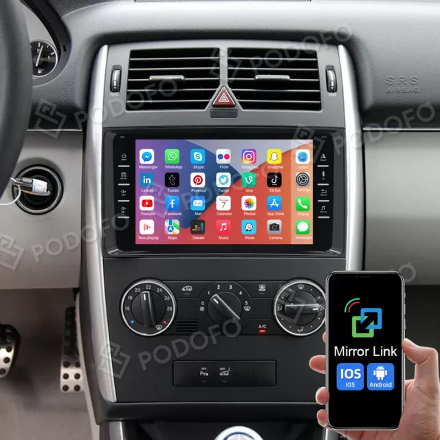 Autoradio GPS Für Mercedes Benz A/B Klasse Sprinter Viano Vito W639 Android 13.0