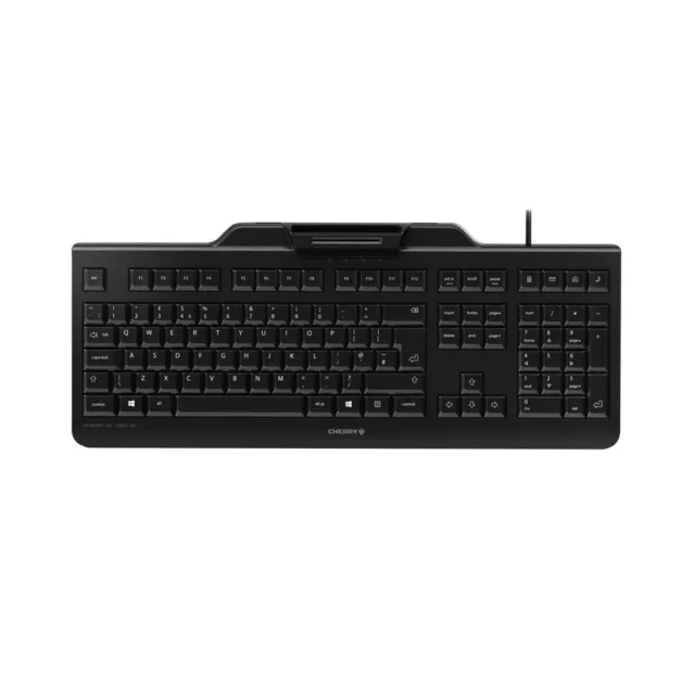 Cherry KC 1000 SC Corded Security Keyboard with Integrated Smartcard Terminal Bl