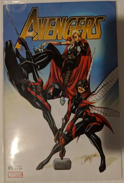 Marvel Avengers #1 Comicxposure Exclusive J Scott Campbell Gold Miles Variant