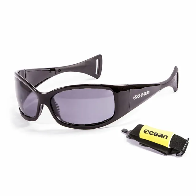 OCEAN MENTAWAY Floating Sunglasses Kiteboarding, Matte Black & Smoke Lens