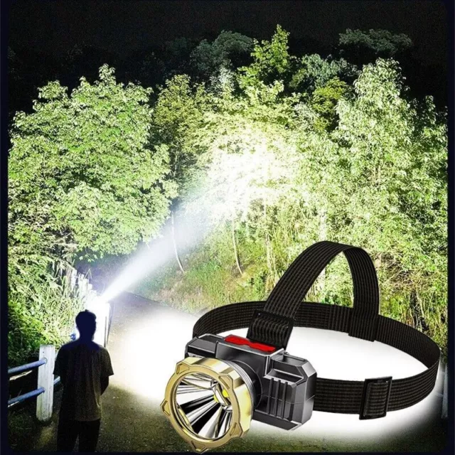 Super Bright LED Headlamp USB Rechargeable Headlight Flashlight Zoom Head Torch